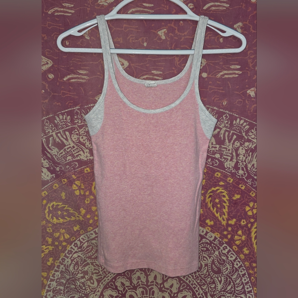 Calvin Klein Women's Sleep Tank Small Pink Gray Heather